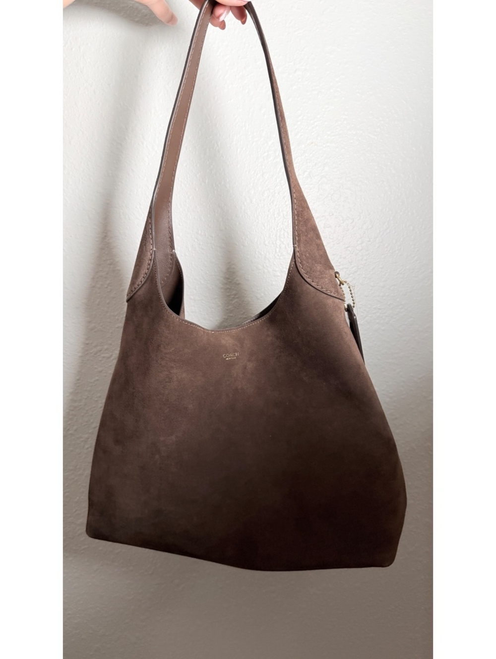 Coach Brooklyn Shoulder Bag 34 Brass/Dark Chocolate - Picture 8 of 9